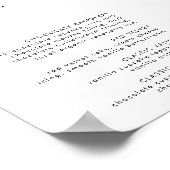 Minimalistische bruiloft Dessert Bar Cupcake Menu  Poster (Hoek)