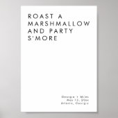 Minimalistische bruiloft dessert bar's mores teken poster (Voorkant)
