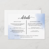 Minimalistische bruiloft details informatie Sjablo Kaart (Voorkant / Achterkant)