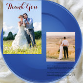 Minimalistische bruiloft foto modern script kallig bedankkaart