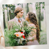 Minimalistische bruiloft gepersonaliseerde eenvoud bedankkaart