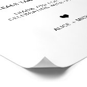 Minimalistische bruiloft gunsten Boho Vrijgezellen Poster (Hoek)