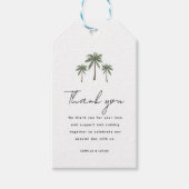Minimalistische bruiloft met Palm Trees Cadeaulabel (Voorkant)