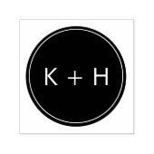 Minimalistische bruiloft monogram stempel (Design)