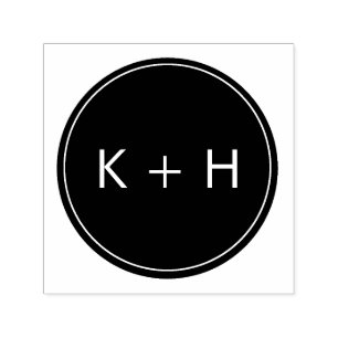 Minimalistische bruiloft monogram stempel