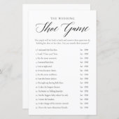 Minimalistische bruiloft of paren douchegame Kaart (Voorkant / Achterkant)