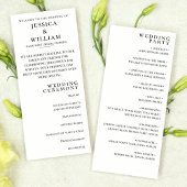 Minimalistische bruiloft programma