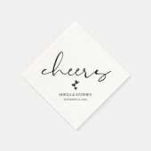 Minimalistische bruiloft proost cocktail servet (Hoek)