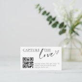 Minimalistische Bruiloft QR Code Fotoverzamelaar K Informatiekaartje (Staand voorkant)