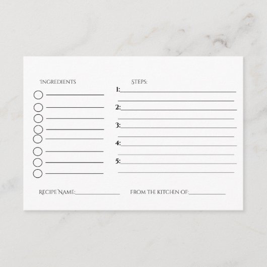 Minimalistische bruiloft-receptverzoek informatiekaartje (Voorkant)