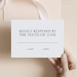 Minimalistische bruiloft RSVP-Kaart moderne typo RSVP Kaartje