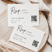 Minimalistische bruiloft RSVP Kaart Sjabloon