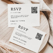 Minimalistische bruiloft RSVP Kaart Sjabloon