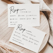 Minimalistische bruiloft RSVP Kaart Sjabloon