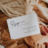 Minimalistische bruiloft RSVP Kaart Sjabloon
