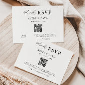 Minimalistische bruiloft RSVP Kaart Sjabloon