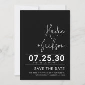 Minimalistische bruiloft Stijlvol Clean Simple Bol Save The Date (Voorkant)