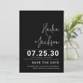 Minimalistische bruiloft Stijlvol Clean Simple Bol Save The Date (Staand voorkant)