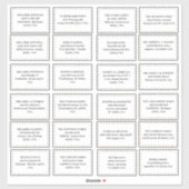 Minimalistische bruiloft uitnodigingsadres Sticker (Vel)