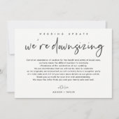 Minimalistische bruiloft update verkleiningsaankon kaart (Voorkant)