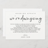 Minimalistische bruiloft update verkleiningsaankon kaart (Voorkant / Achterkant)