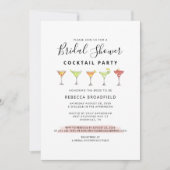 Minimalistische Bruiloftscocktail Beach Party Kaart (Voorkant)