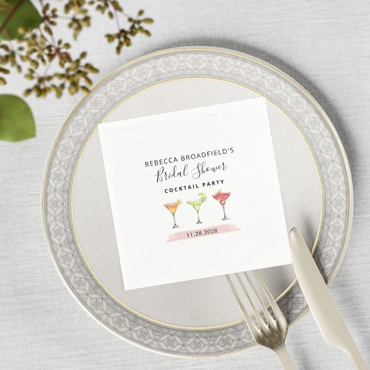 Minimalistische Bruiloftscocktail Beach Party Servet