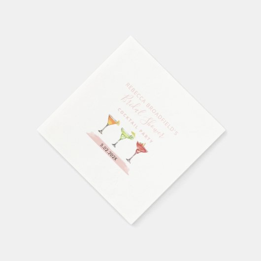 Minimalistische Bruiloftscocktailparty Papier Servet (Hoek)