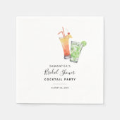 Minimalistische Bruiloftsfeest Cocktailparty Papie Servet (Voorkant)