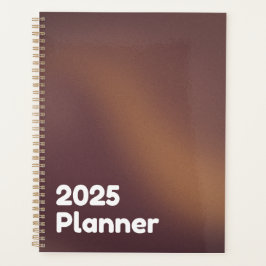 Minimalistische bruine gradiënt 2025 planner