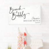 Minimalistische brunch en bubble verjaardagsbrunch spandoek (Insitu)