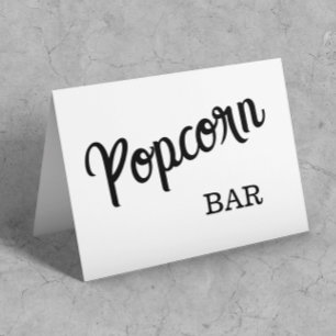 Minimalistische Buffet Food Popcorn Bar Tent Kaart