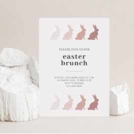 Minimalistische Bunny Easter Brunch Uitnodiging