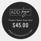 Minimalistische Business Logo Product Prijs Label  (Voorkant)