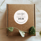 Minimalistische Business Logo Product Prijs Label 