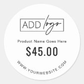 Minimalistische Business Logo Product Prijs Label  (Voorkant)