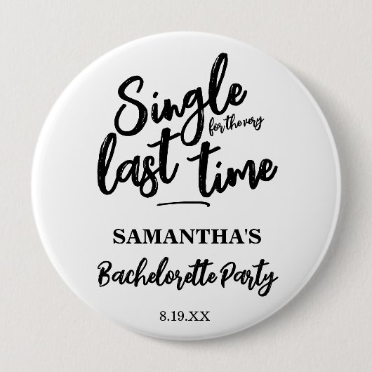 Minimalistische Button van de Bachelorette Party (Voorkant)