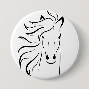 Minimalistische Button voor HORSE-tekening