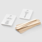 Minimalistische BW Monogram Wildflower Wedding Handwaaier (Niet-gemonteerd)