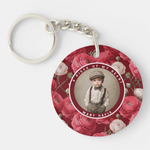 Minimalistische cadeau Foto Ranunculus Sleutelhanger
