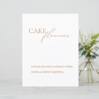 Minimalistische cake smaken huwelijksbord