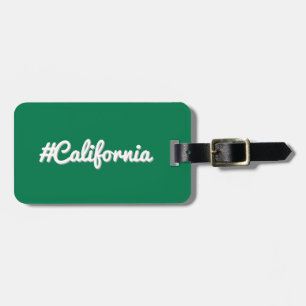 Minimalistische California Hashtag – Natuur-geïnsp Bagagelabel