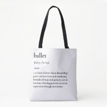 Minimalistische Canvas tas voor balletdefinitie