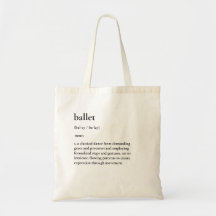 Minimalistische Canvas tas voor balletdefinitie