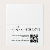 Minimalistische Capture The Love QR-code Gevouwen Kaart (Buitenkant ongevouwen)