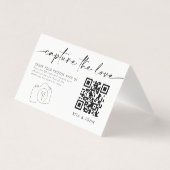 Minimalistische Capture The Love QR-code Gevouwen Kaart (Voorkant)