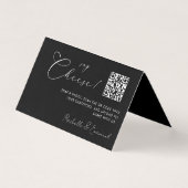 Minimalistische Capture The Love QR-code Gevouwen  Kaart (Voorkant)