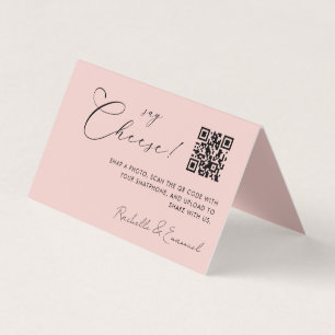 Minimalistische Capture The Love QR-code Gevouwen  Kaart