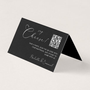 Minimalistische Capture The Love QR-code Vouwkaart Kaart