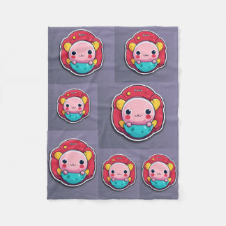 Minimalistische cartoon fleece deken
